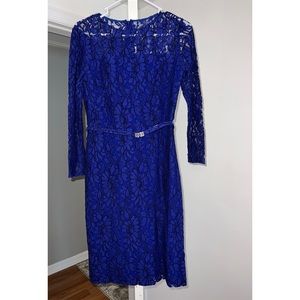 Midi Navy blue lace dress